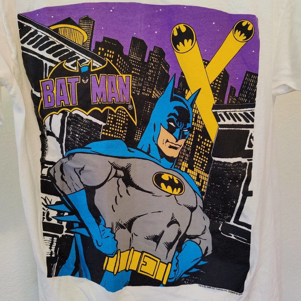 1988 Batman Comics Single Stitch Shirt soft paper thin DC 80s original mint vtg